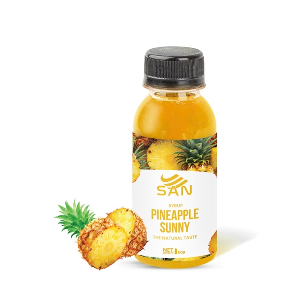 SYRUP DỨA THƠM Chai 100ml (Trái Cây Tự Nhiên - Hương Thơm, Màu Sắc Nổi Bật)