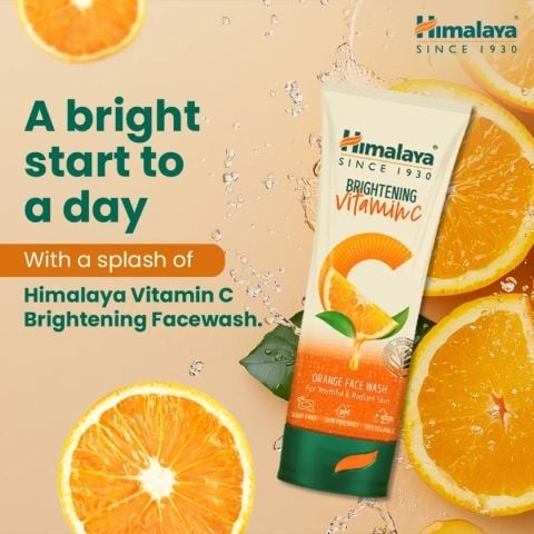 Sữa rửa mặt sáng da tinh chất cam Himalaya Brightening Vitamin C Orange Face Wash 100ml