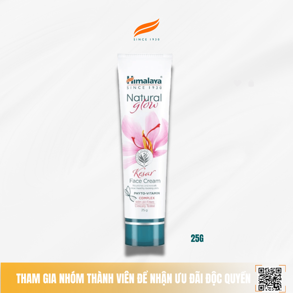HSD: 30/12/2026 Kem dưỡng sáng da nâng tông chiết xuất nghệ tây Himalaya Natural Glow Saffron Face Cream