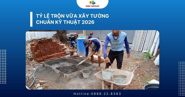 TỶ LỆ TRỘN VỮA XÂY TƯỜNG CHUẨN KỸ THUẬT 2026