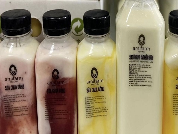 Sữa chua uống mix dâu tây Amifarm