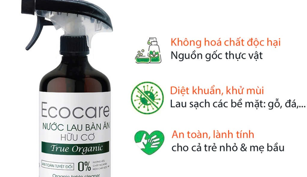 Ecocare lau bàn ăn hữu cơ