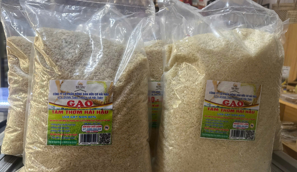 Gạo tám bao tử hữu cơ HTX Toàn Thắng