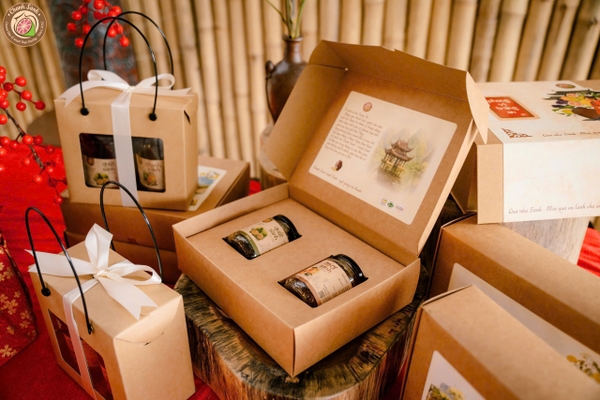 Set chanh sành - quất sành túi hộp đôi