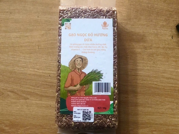 Gạo ngọc đỏ hương dứa ( Gạo lứt ngọc đỏ)