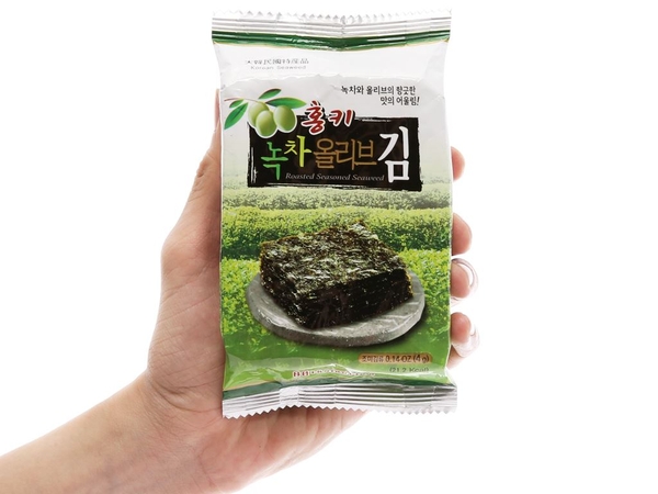 Rong biển ăn liền oliu và trà xanh