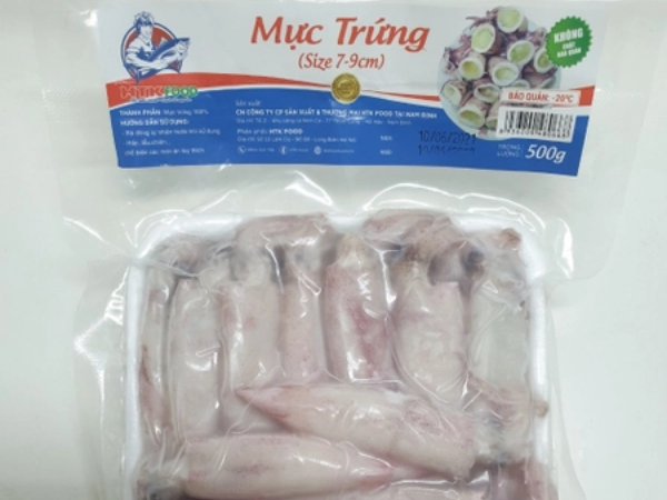 Mực trứng size 7-9cm HTK food 500g