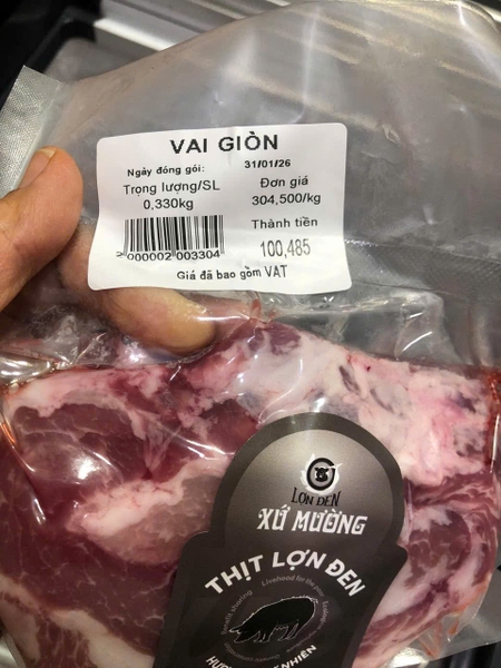 Thịt lợn đen Xứ Mường vai giòn