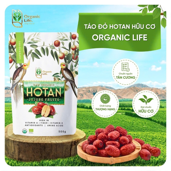 Táo đỏ hữu cơ Hotan Organic Life (túi 500gr)