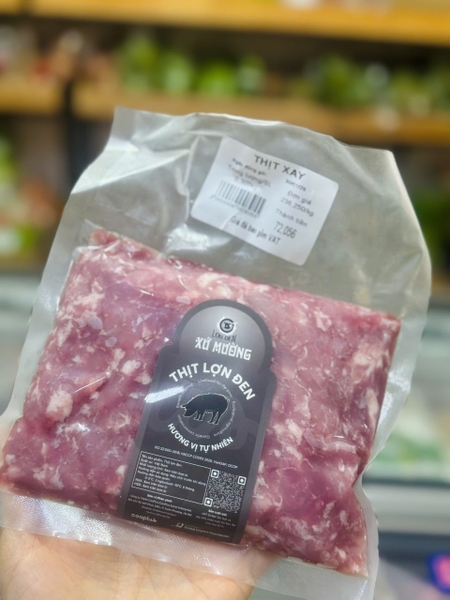 Thịt xay lợn đen Xứ Mường