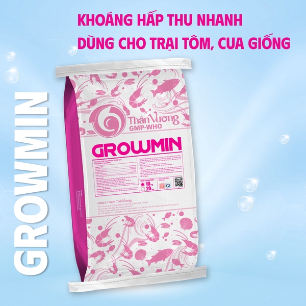 GROWMIN - Khoáng hấp thu nhanh dành cho trại tôm, cua giống