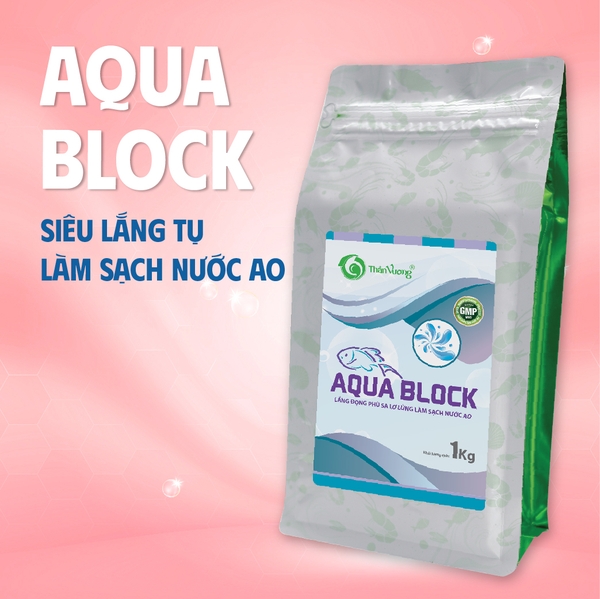 AQUA BLOCK - Lắng tụ, làm sạch nước ao