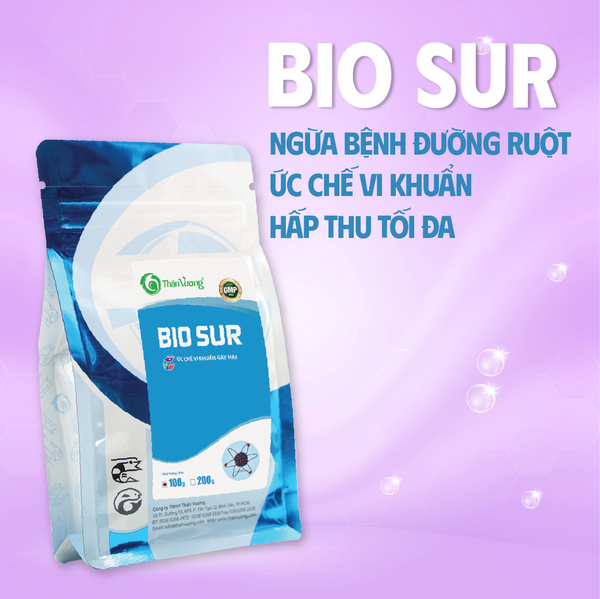 BIO SUR - Ức chế nhanh vi khuẩn gây hại trong đường tiêu hóa