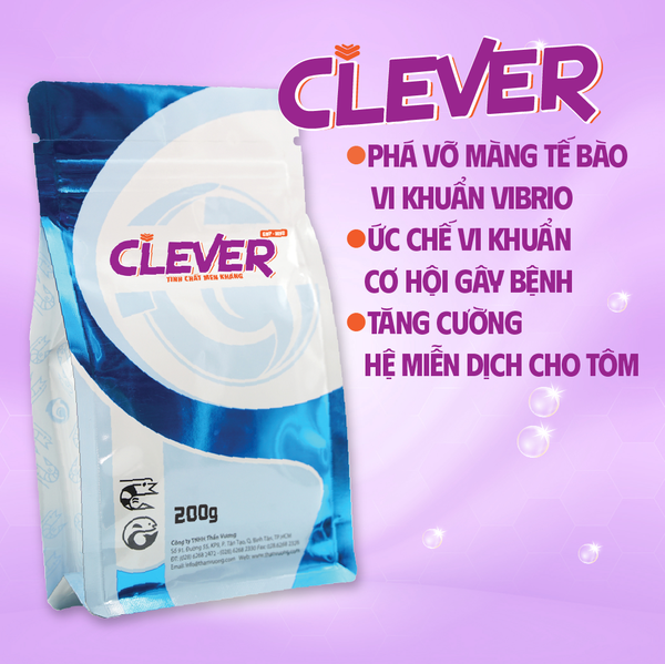 CLEVER - Tinh chất men kháng khống chế bệnh chết sớm và phân trắng ngay từ đầu