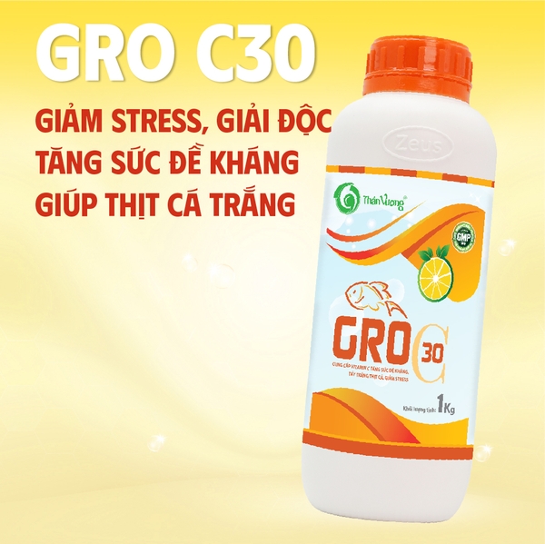 GRO C30 - Tăng sức đề kháng, tẩy trắng thịt cá, giảm stress