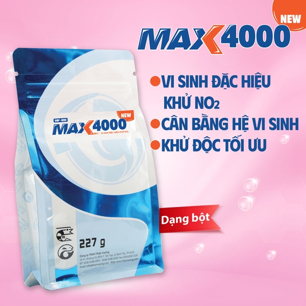 MAX 4000 NEW - Giảm khí độc NO2, NH3, H2S