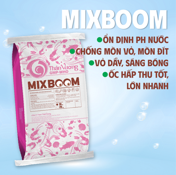 MIXBOOM - Ổn định pH nước, ốc hấp thu tốt, lớn nhanh