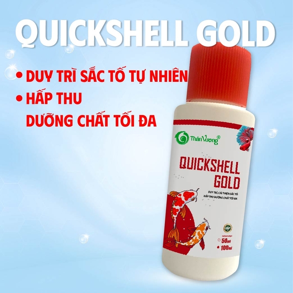 Duy trì, cải thiện sắc tố, hấp thu dưỡng chất tối đa trên cá QUICKSHELL GOLD