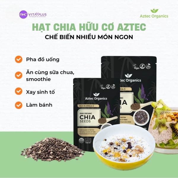 Hạt chia hữu cơ - Aztec Organics 100gr