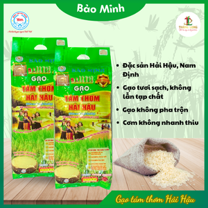 Gạo tám thơm Hải Hậu túi 3kg