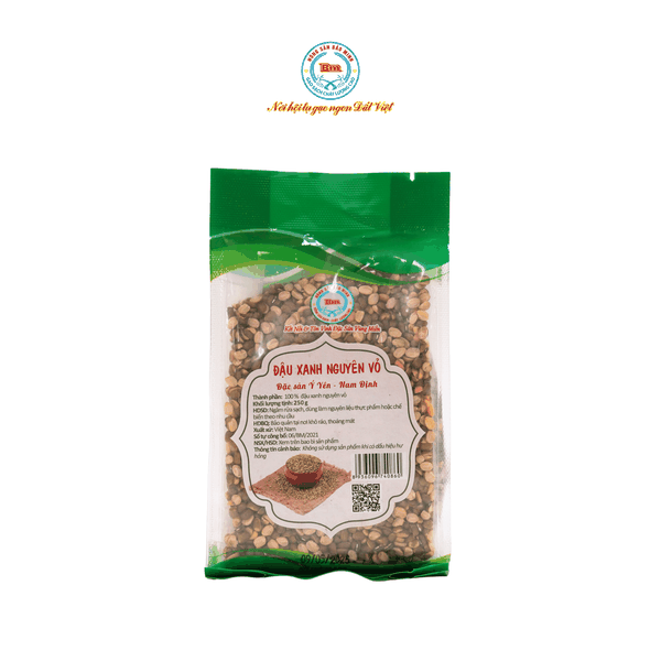 Đậu xanh nguyên vỏ -  hạt vỡ 250g