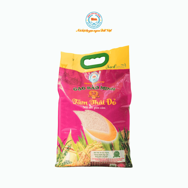 Gạo Tám thái đỏ 5kg (Bao hồng)