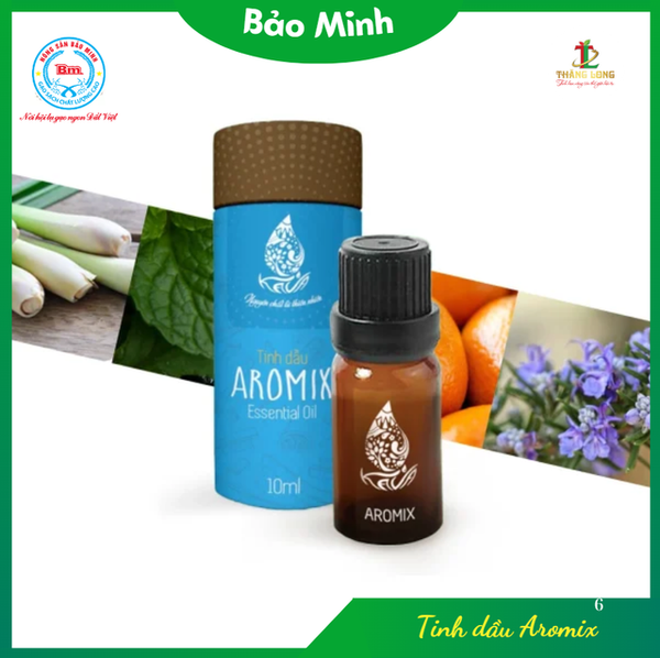 Lọ tinh dầu aromix (hương thảo, quýt, sả chanh, bạc hà nguyên chất 100 %)