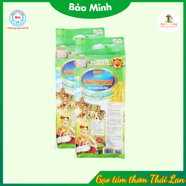 Gạo tám thơm Thái Lan túi 3kg