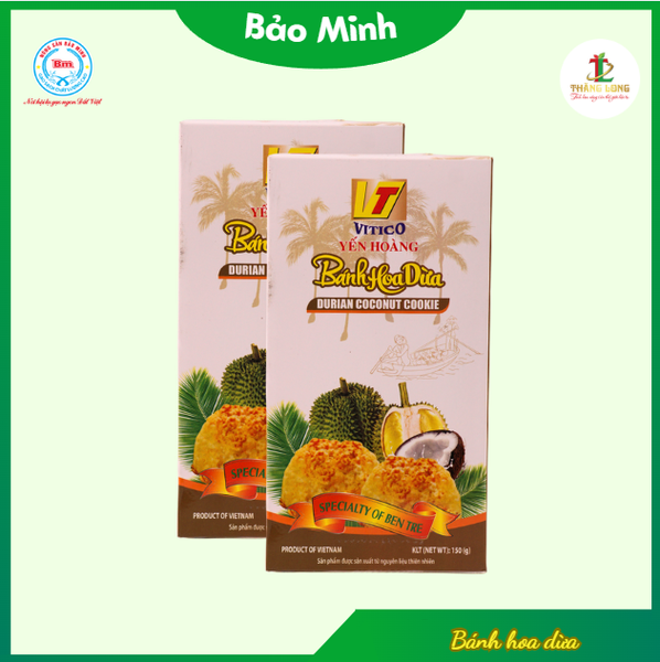 Bánh hoa dừa nguyên chất vị sầu riêng 150g