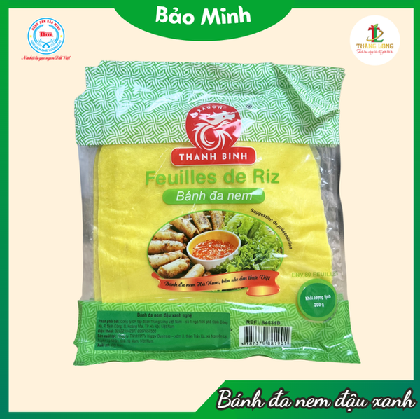 Bánh đa nem đậu xanh nghệ 200g (37-40 lá)