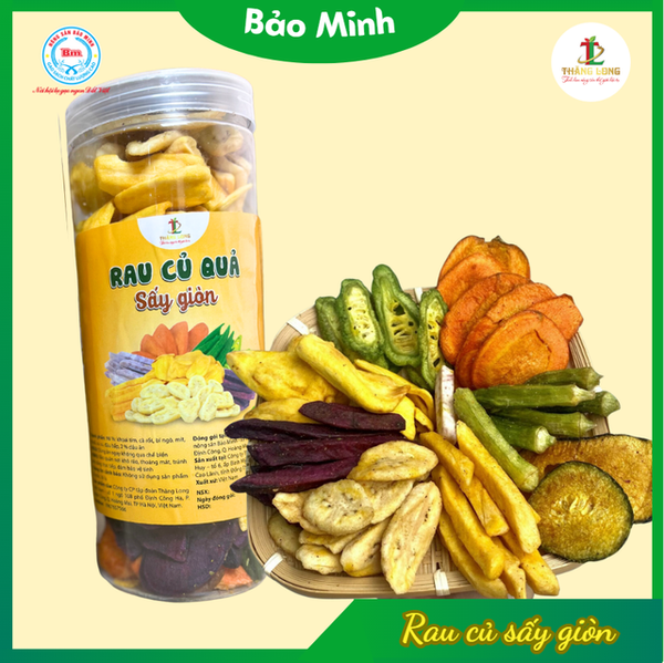 Hộp rau củ quả sấy giòn 240g