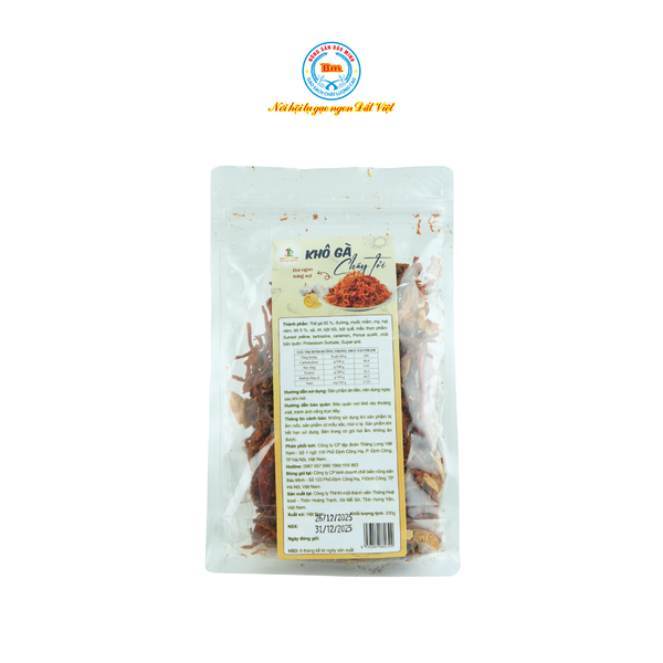 Khô gà cháy tỏi 200g