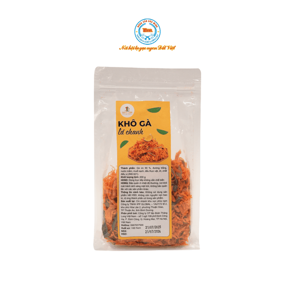 Khô gà lá chanh loại 1 túi 200g