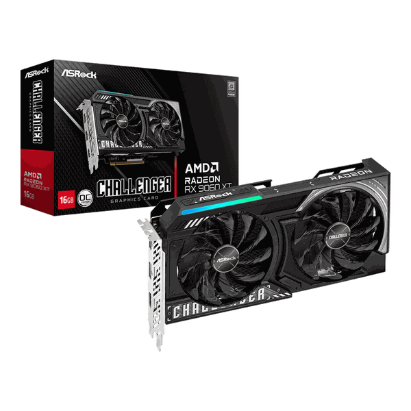 Card màn hình ASRock AMD Radeon™ RX 9060 XT Challenger 16GB OC