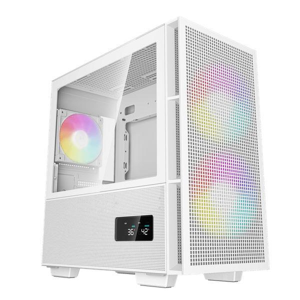 Thùng máy Deepcool CH360 Digital WH - Trắng | Kèm sẵn 3 fan ARGB