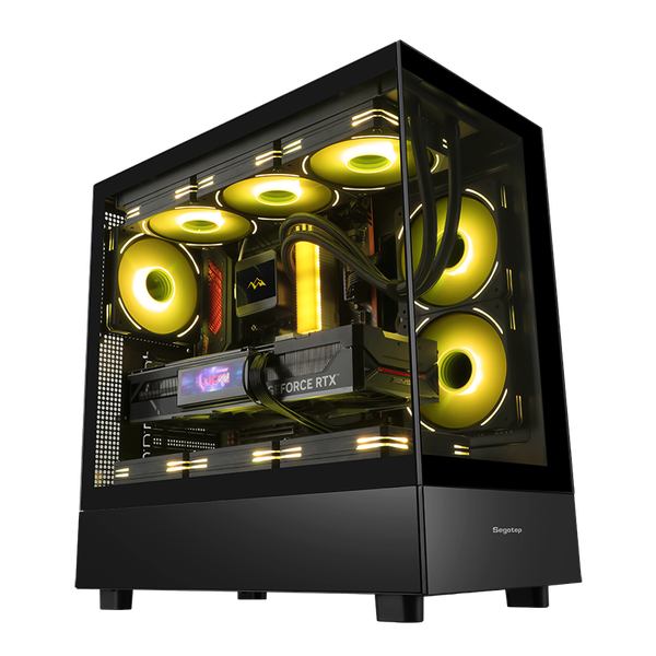 Thùng máy Segotep Endura Pro+ Đen | Full-ATX, không fan
