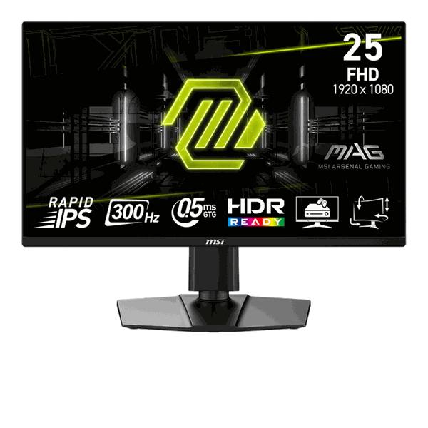 Màn hình Gaming FPS MSI MAG 255PXF | 25 inch, Full HD, Rapid IPS, 300Hz, 0.5ms, Phẳng, Chân CTH