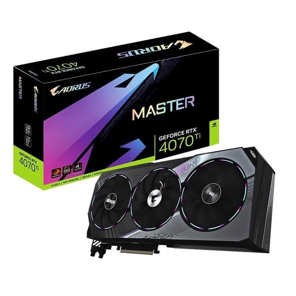 Card màn hình Gigabyte RTX4070TI 12GB Aorus Master 3 Fan (GV-N407TAORUS M-12GD)