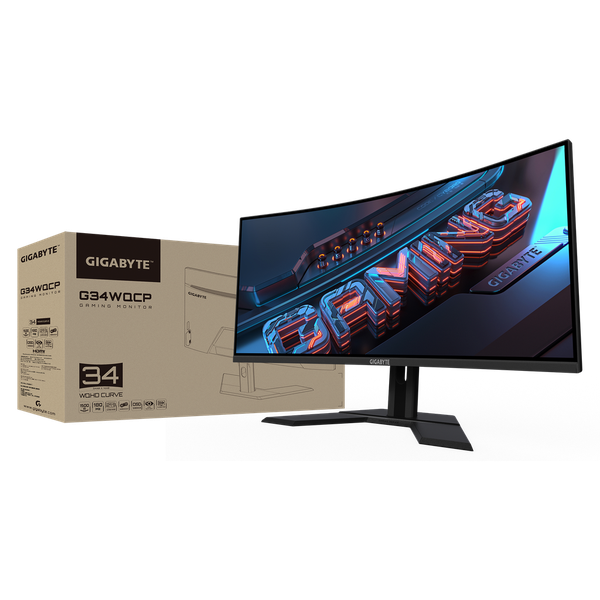 Màn hình Gigabyte G34WQCP EK1 | 34 inch, WQHD, VA, 180Hz, 1ms, chân CTH, cong