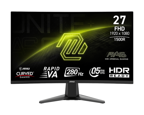 Màn hình gaming MSI MAG 276CXF | 27 inch, FHD, Rapid VA, 280Hz, 0.5ms, cong