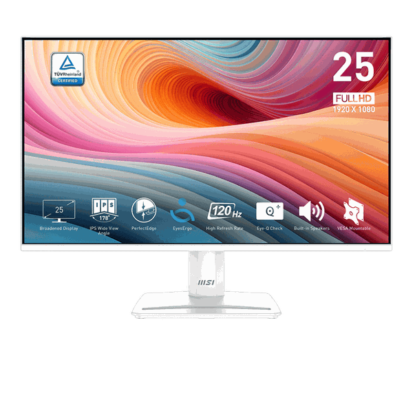 Màn hình MSI Pro MP251WE2 | 24.5 inch, FHD, IPS, 120Hz, 1ms, trắng