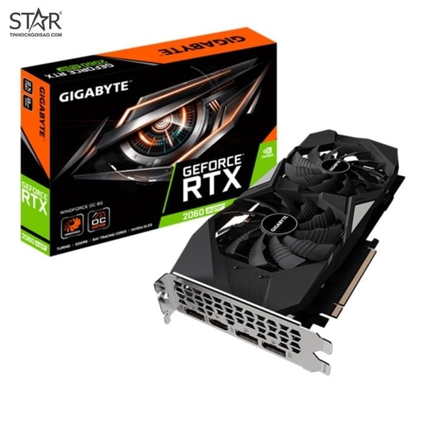 Card màn hình Gigabyte RTX 2060 Super 8GB Windforce OC 2 Fan (GV-N206SWF2OC-8GBD)