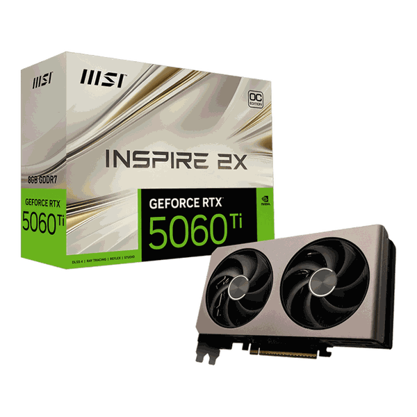 Card màn hình MSI GeForce RTX™ 5060 Ti 8G INSPIRE 2X OC