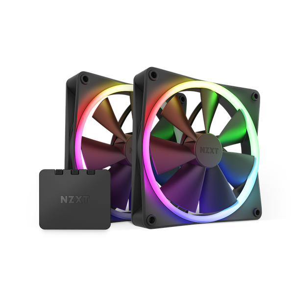 Fan case NZXT F140 RGB Twin Pack | Bộ 2 Fan RGB, Kèm HUB, Black/White