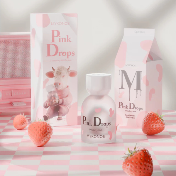 Pink Drops, ly sữa dâu thời thơ ấu