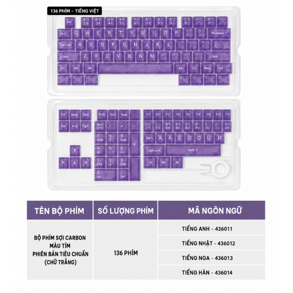 [NEW] Keycap trong suốt xuyên LED