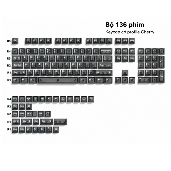 [NEW] Keycap trong suốt xuyên LED