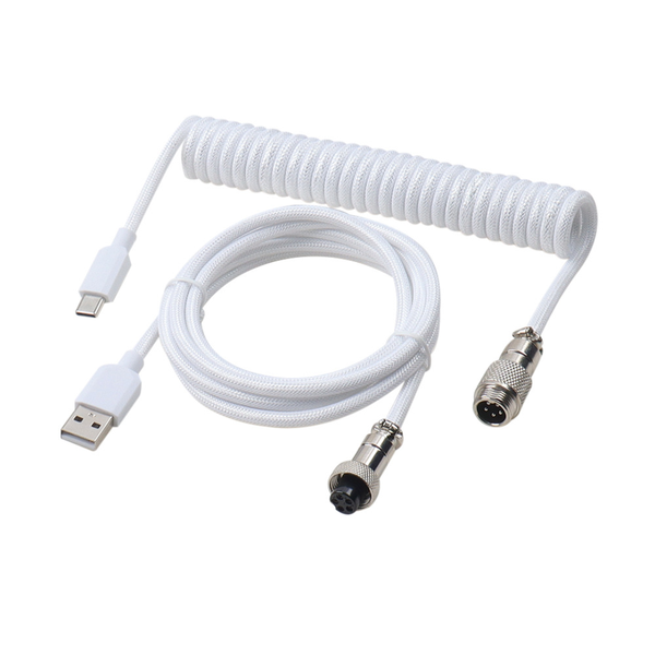 Dây Cáp Bàn Phím Type-C Xoắn Lò Xo GX12 Mạ Niken