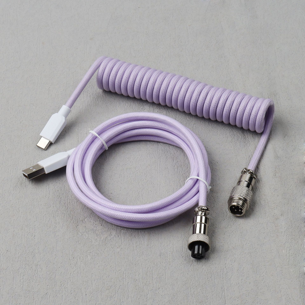 Dây Cáp Bàn Phím Type-C Xoắn Lò Xo GX12 Mạ Niken