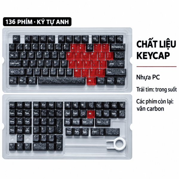 [NEW] Keycap trong suốt xuyên LED
